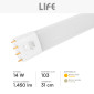 Immagine 4 - Life Lampadina LED 2G11 4 Pin 14W Tubolare SMD - mod. 39.940416C30 / 39.940416N40