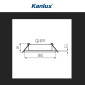 Immagine 5 - Kanlux DALLA DTL-W Portafaretto Quadrato Orientabile a Incasso con Portalampada per Lampadine GU10 Bianco - mod. 22435
