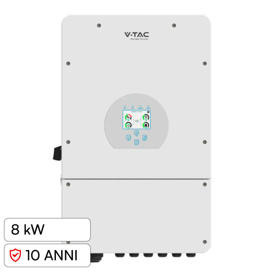 Inverter Ibrido 8kW Monofase IP65 per Pannelli Solari V-Tac Inverter Ibrido 8kW Monofase IP65 per Pannelli Solari V-Tac