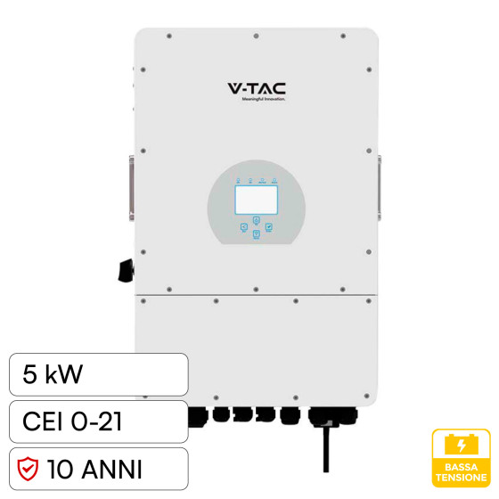 Inverter 5kW Trifase LCD IP65 Pannelli Fotovoltaici V-Tac Inverter 5kW Trifase LCD IP65 Pannelli Fotovoltaici V-Tac