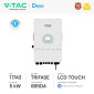 Immagine 2 - V-Tac Deye Inverter Fotovoltaico Trifase Ibrido On-Grid / Off-Grid 5kW IP65 con Display LCD Certificato CEI 0-21 - SKU 11743