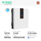 Immagine 2 - V-Tac Deye Sistema All-In-One Fotovoltaico Inverter Monofase Ibrido On-Grid / Off-Grid 5kW + Accumulo 5,32kWh BMS - SKU 12276