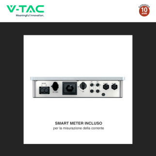 V-Tac Inverter Monofase Ibrido On-Grid / Off-Grid 6kW IP65