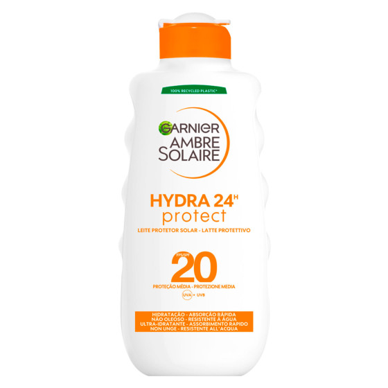 Latte Solare SPF 20 Hydra 24h Protect Burro Karitè Garnier Ambre Solaire Latte Solare SPF 20 Hydra 24h Protect Burro Karitè Garnier Ambre Solaire