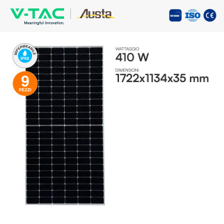 Kit 9 Pannelli Solari 410W + Inverter 3,6kW + Quadro DC/AC