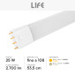 Immagine 4 - Life Lampadina LED 2G11 4 Pin 25W Tubolare PL-L SMD - mod. 39.940430C30 / 39.940430N40