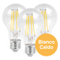 Immagine 2 - Life Lampadina LED E27 3,8W Goccia A60 Filament 212 lm/W in Vetro Trasparente - Confezione da 3 - mod. 39.920862C303