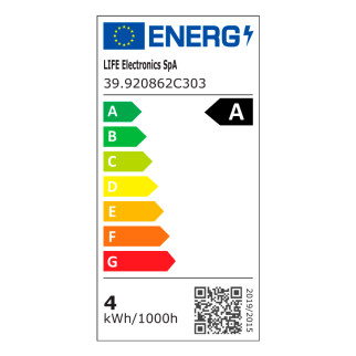 3 Lampadine LED E27 3,8W Goccia A60 Filament 212 lm/W in Vetro Life