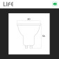 Immagine 7 - Life Lampadina LED GU10 3W Faretto PAR16 SMD 193 lm/W - mod. 39.910213C / 39.910213N