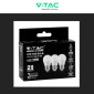 Immagine 11 - V-Tac VT-2176 Super Saver Pack 3x Lampadina LED E27 4,5W MiniGlobo G45 SMD - SKU 217362 / 217363