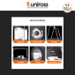 Immagine 6 - Uniross Lanterna Ricaricabile Torcia 200lm Ricaricabile con Pannello Solare IP44 con Funzione Power Bank - mod. ULSA05