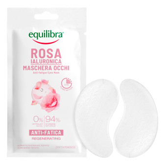 Equilibra Rosa Ialuronica Maschera Occhi Anti-Fatica in Tessuto