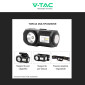 Immagine 6 - V-Tac Torcia Frontale LED SMD e RGB 3W IP43 Dimmerabile e Ricaricabile USB con Fascia e Supporto per Cappello - SKU 23339