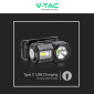 Immagine 11 - V-Tac Torcia Frontale LED SMD e RGB 3W IP43 Dimmerabile e Ricaricabile USB con Fascia e Supporto per Cappello - SKU 23339