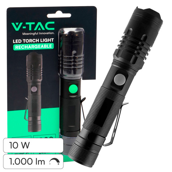 V-Tac Torcia LED SMD 10W Ricaricabile Dimmerabile IP54 V-Tac Torcia LED SMD 10W Ricaricabile Dimmerabile IP54