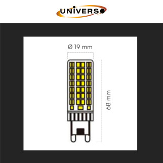 Universo Lampadina LED G9 7W Tubolare T19 SMD Opaca