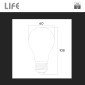 Immagine 5 - Life Lampadina LED E27 7W Goccia A60 Filament Bianco in Vetro Trasparente - mod. 39.922552C27