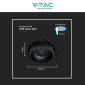 Immagine 6 - V-Tac Faretto LED COB 24W da Incasso Rotondo con Paralume a Nido d'Ape CCT Changing Color 3in1 Colore Nero - SKU 23675