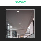 Immagine 4 - V-Tac Faretto LED COB 24W da Incasso Rotondo con Paralume a Nido d'Ape CCT Changing Color 3in1 Colore Bianco - SKU 23676