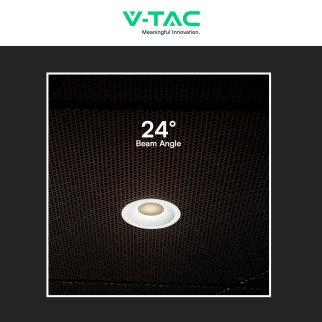 V-Tac Faretto LED COB 24W Incasso Rotondo CCT Bianco