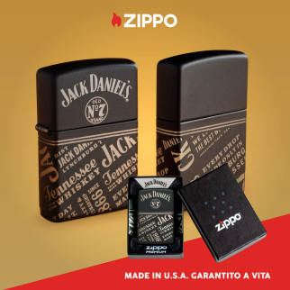 Accendino Zippo 46279 Jack Daniel's Antivento Ricaricabile
