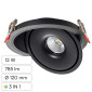 Immagine 1 - V-Tac Faretto LED COB 12W Da Incasso Rotondo Orientabile Fascio Luminoso 25° CCT Changing Color 3in1 Colore Nero - SKU 10578