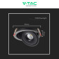 Immagine 6 - V-Tac Faretto LED COB 12W Da Incasso Rotondo Orientabile Fascio Luminoso 25° CCT Changing Color 3in1 Colore Nero - SKU 10578