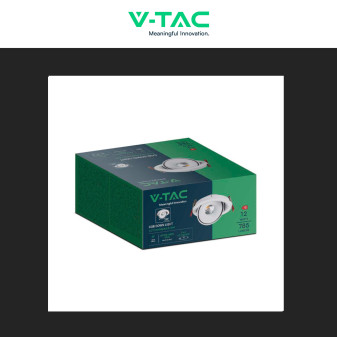V-Tac Faretto LED COB 12W Incasso Rotondo Orientabile CCT