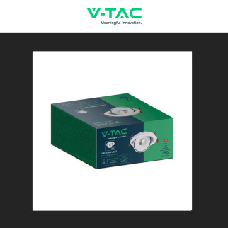 V-Tac Faretto LED COB 12W Incasso Rotondo Orientabile CCT
