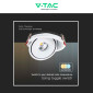 Immagine 7 - V-Tac Faretto LED COB 20W Da Incasso Rotondo Orientabile Fascio Luminoso 25° CCT Changing Color 3in1 Colore Bianco - SKU 10581