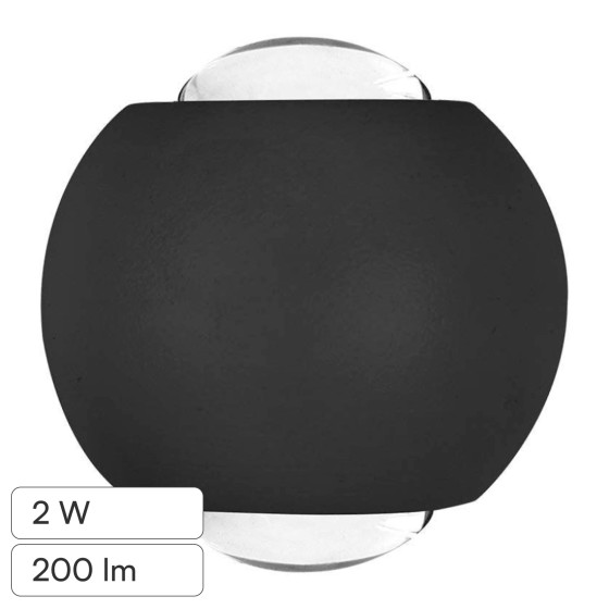 V-Tac VT-2502 Applique LED 2W COB IP54 Doppio Fascio Luminoso V-Tac VT-2502 Applique LED 2W COB IP54 Doppio Fascio Luminoso