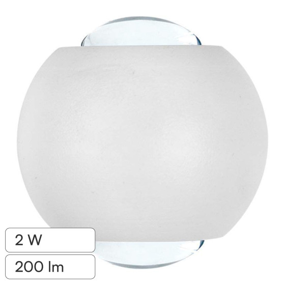 V-Tac VT-2502 Applique LED 2W COB IP54 Doppio Fascio Luminoso V-Tac VT-2502 Applique LED 2W COB IP54 Doppio Fascio Luminoso