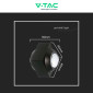Immagine 7 - V-Tac VT-2503 Lampada LED da Muro 2W COB IP54 Doppio Fascio Luminoso Applique Colore Nero - SKU 23028 / 23030
