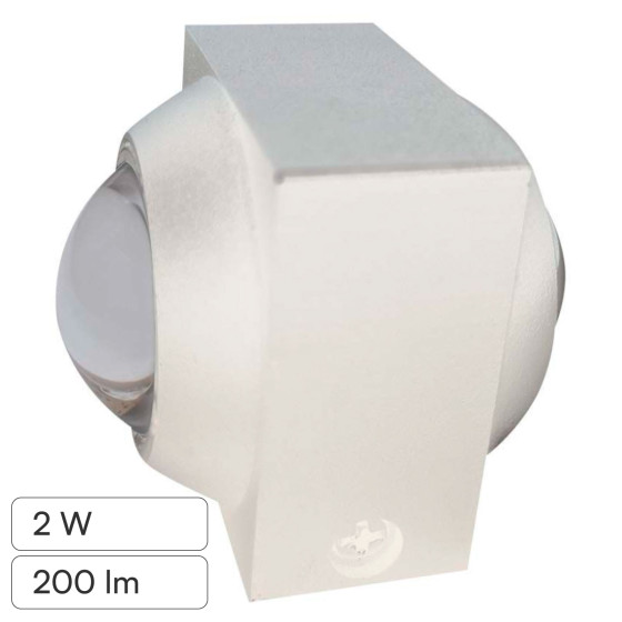 V-Tac VT-2503 Applique LED 2W COB IP54 Doppio Fascio Luminoso V-Tac VT-2503 Applique LED 2W COB IP54 Doppio Fascio Luminoso