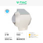 Immagine 4 - V-Tac VT-2503 Lampada LED da Muro 2W COB IP54 Doppio Fascio Luminoso Applique Colore Bianco - SKU 23029 / 23031