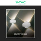 Immagine 10 - V-Tac VT-2503 Lampada LED da Muro 2W COB IP54 Doppio Fascio Luminoso Applique Colore Bianco - SKU 23029 / 23031