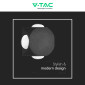 Immagine 9 - V-Tac VT-2544 Lampada LED da Muro 4W COB IP54 con 4 Fasci Luminosi Applique Colore Nero - SKU  10588 / 10590