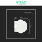 Immagine 7 - V-Tac VT-2544 Lampada LED da Muro 4W COB IP54 con 4 Fasci Luminosi Applique Colore Bianco - SKU 10589 / 10591