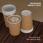 Immagine 4 - Bicchieri 100% in Carta Riciclabile Biodegradabili Compostabili di Colore Avana da 200ml - Confezione da 50 Bicchieri