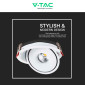 Immagine 11 - V-Tac Faretto LED COB 28W Da Incasso Rotondo Orientabile Fascio Luminoso 25° CCT Changing Color 3in1 Colore Bianco - SKU 10583