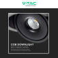 Immagine 8 - V-Tac Faretto LED COB 28W Da Incasso Rotondo Orientabile Fascio Luminoso 25° CCT Changing Color 3in1 Colore Nero - SKU 10582
