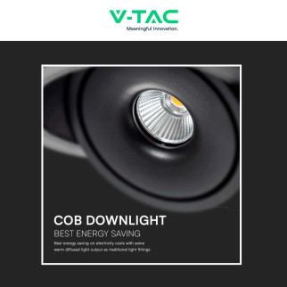 V-Tac Faretto LED COB 28W Incasso Rotondo Orientabile CCT