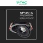 Immagine 10 - V-Tac Faretto LED COB 28W Da Incasso Rotondo Orientabile Fascio Luminoso 25° CCT Changing Color 3in1 Colore Nero - SKU 10582
