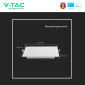 Immagine 9 - V-Tac Pro VT-61006 Pannello LED Quadrato 6W SMD Chip Samsung da Incasso con Driver - SKU 104801 / 104811 / 104821