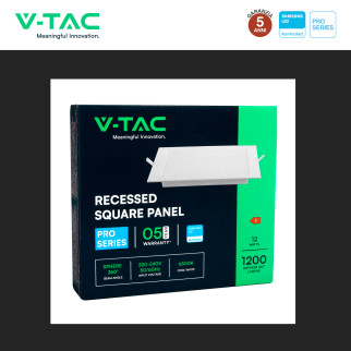 V-TAC PRO VT-61012 Mini Pannello LED Quadrato 12W SMD da Incasso