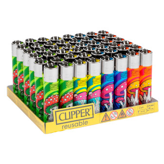 Clipper Large Accendino a Pietrina Magic Mushrooms 48 Accendini