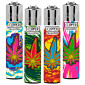 Immagine 1 - Clipper Large Accendino a Pietrina Grande Ricaricabile con Fantasia Leaf Explosion - Serie da 4 Accendini