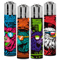 Immagine 1 - Clipper Large Accendino a Pietrina Grande Ricaricabile con Fantasia Cool Animals - Serie da 4 Accendini