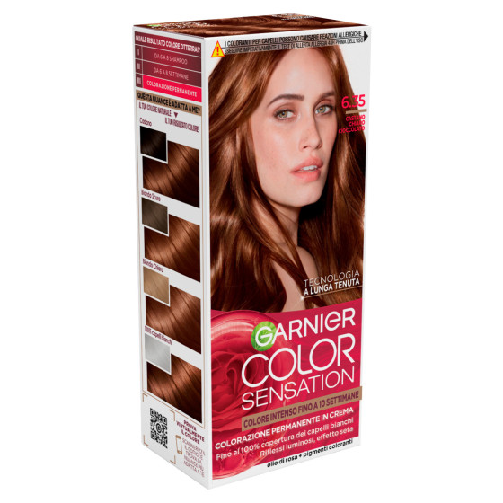 Garnier Color Sensation Colorazione 6.35 Castano Chiaro Cioccolato Garnier Color Sensation Colorazione 6.35 Castano Chiaro Cioccolato