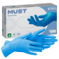 New Med Gloves Must Guanti Monouso Blu in Nitrile Senza Talco - Confezione da 100 pezzi